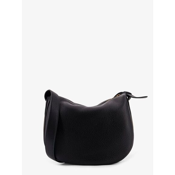 Burberry Women Hammered Leather Crossbody Bag With Logo Patch - Picture 2 of 5